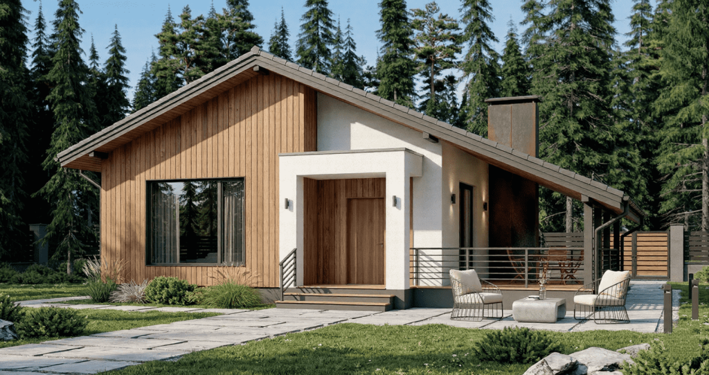 Casa de madera diseñada para segunda residencia y fines de semana en Barcelona, construida por Bosc Casas de Madera.